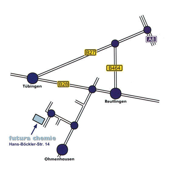 Anfahrspan zur futura chemie GmbH